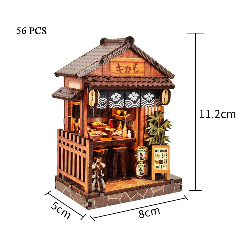 Japanese Lighting Decor - 2027 DIY Drewniana Miniatura Japońskiej Tawerny