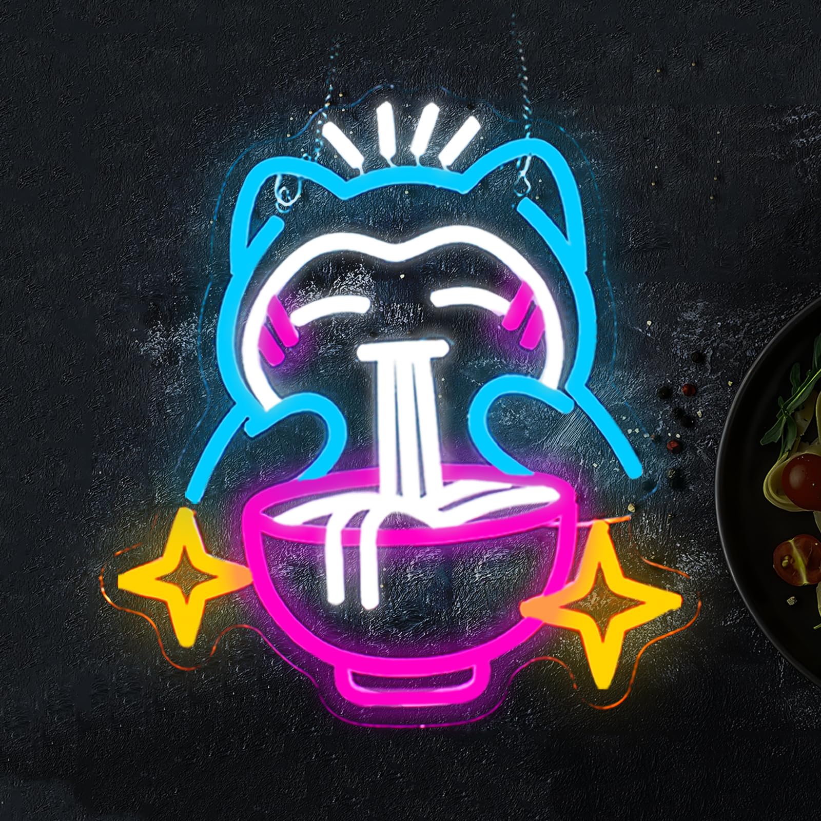 Japanese Lighting Decor - Neon LED Ramen - Uroczy neon
