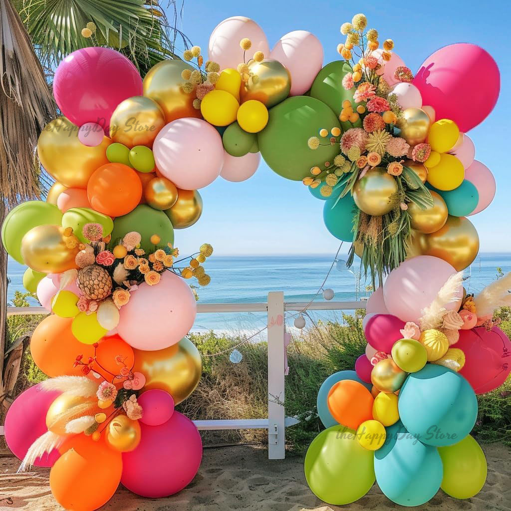 Orange Lighting Decor - Tropikalne balony Arch Garland Kit Hot
