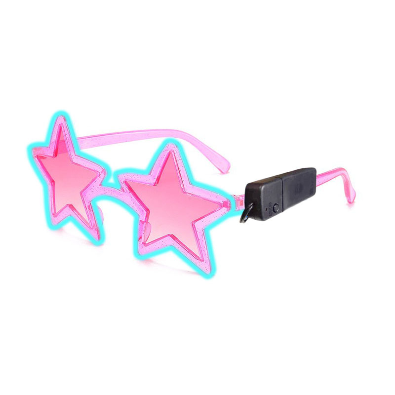 Lighting Visual - Okulary LED w kształcie gwiazdy, bezprzewodowe,