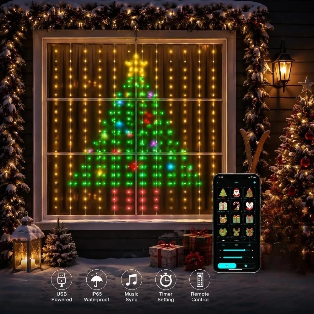 Home Lighting And Decor - Świetlna Kurtyna LED Pixel z Sterowaniem