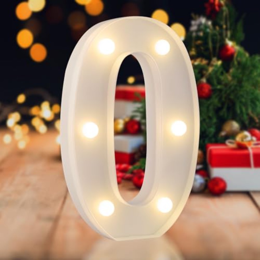 Light Up Letters Marquee - Cyfry LED do dekoracji, 0-9, podświetlane