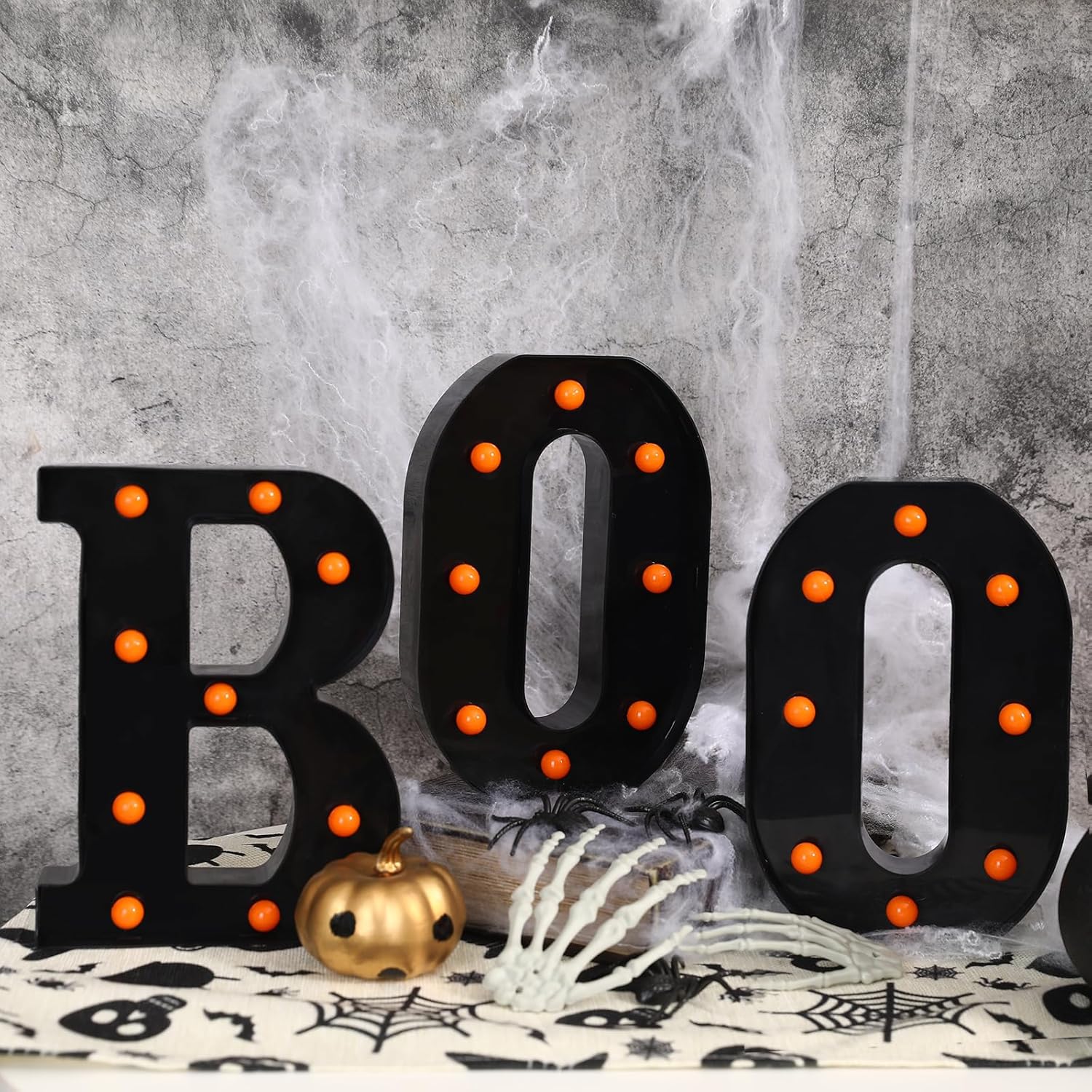 Dekoracje Halloweenowe - 3 LED – Light Up Letters Marquee recenzja i cena