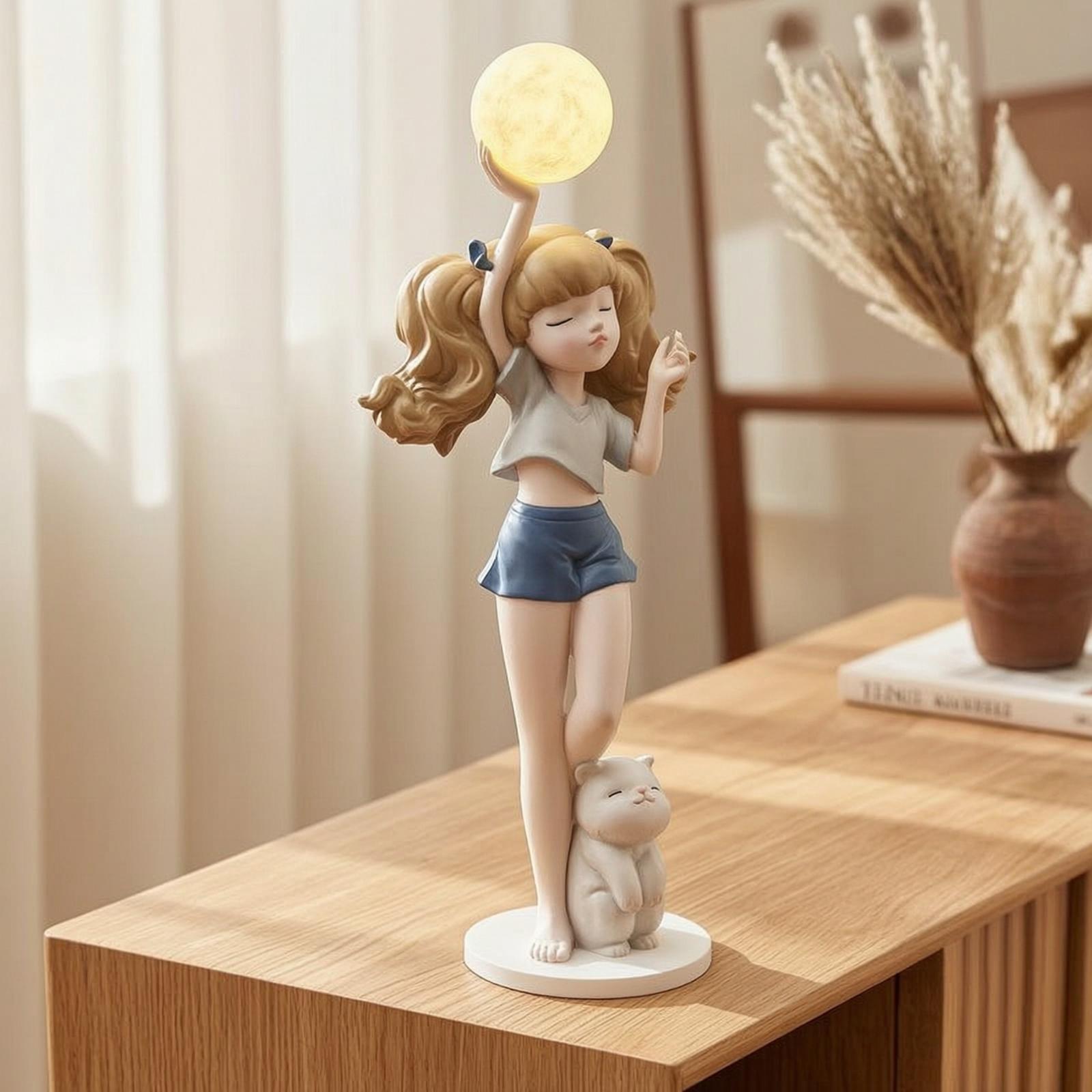Elegancka figurka dziewczyny z – Lighting Decor Living Room recenzja i cena