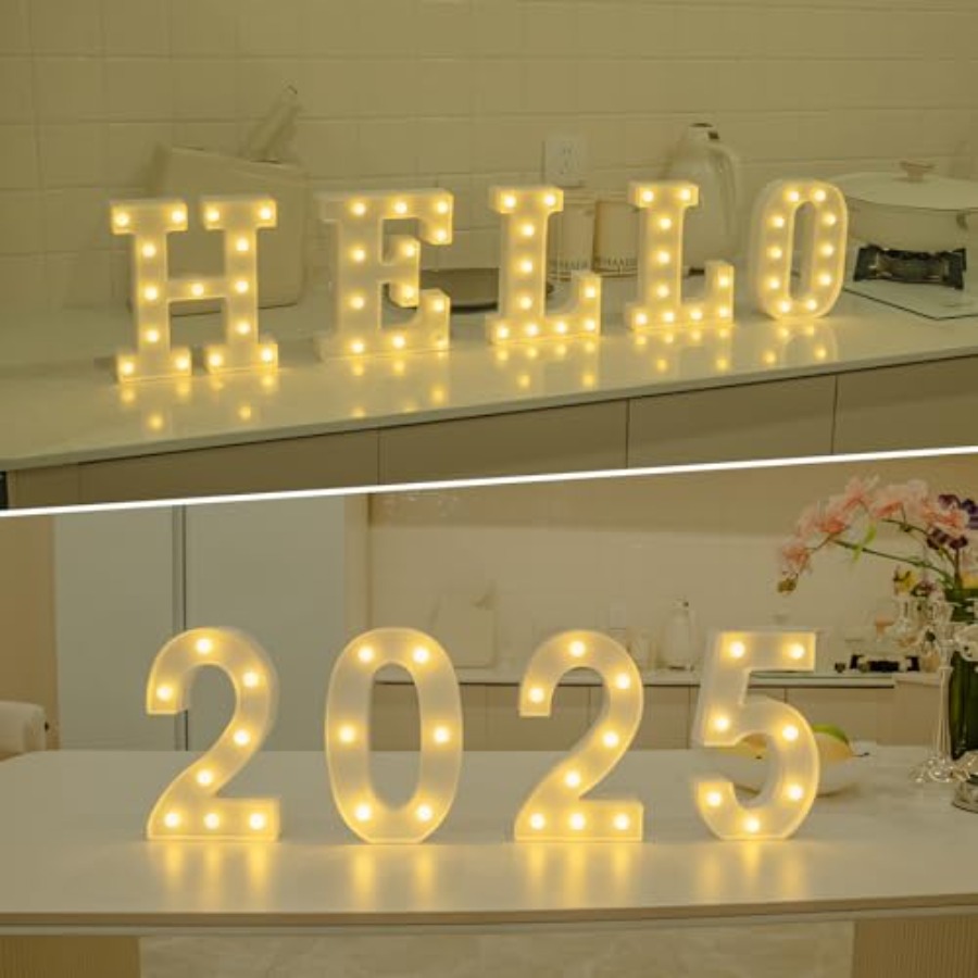 Świecące litery LED, szyld z l – Light Up Letters Marquee recenzja i cena