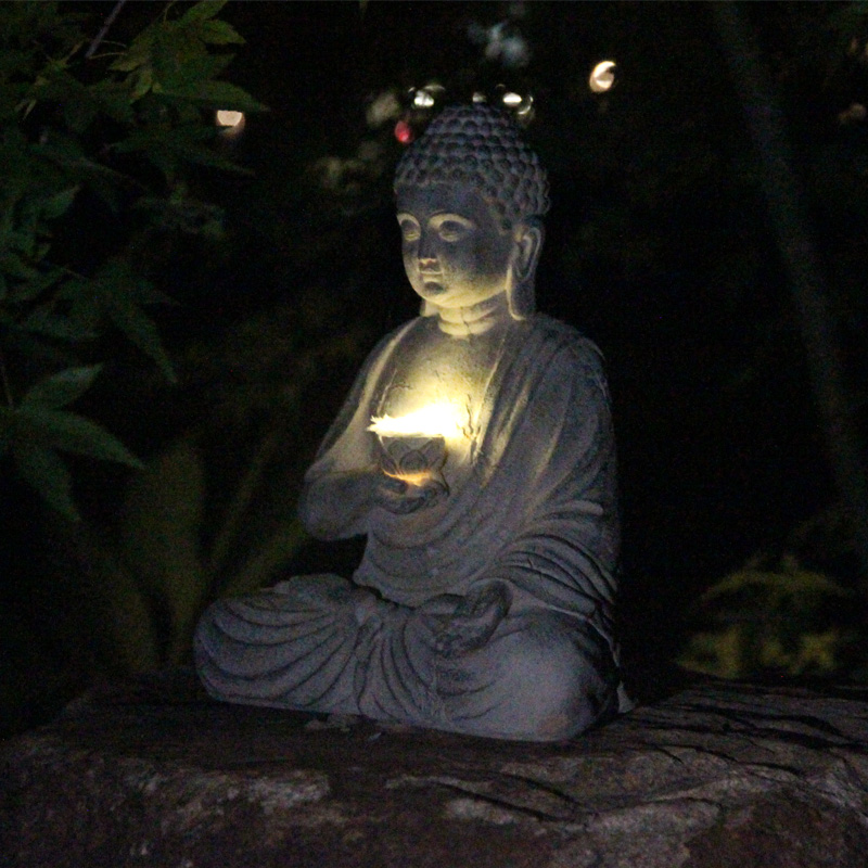 Żywica słoneczna statua buddy  – Japanese Lighting Decor recenzja i cena