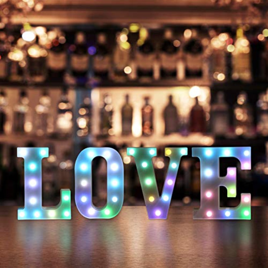 Świecące litery LED z pilotem, – Light Up Letters Marquee recenzja i cena