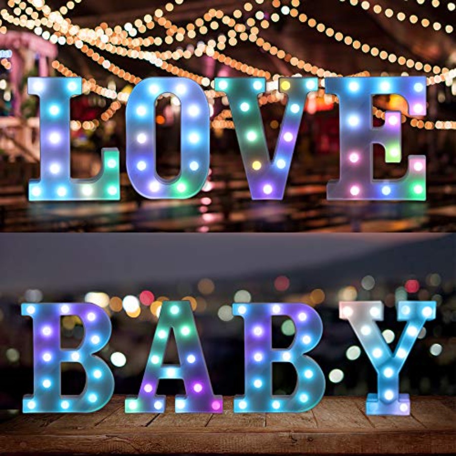 Świecące litery LED z pilotem, – Light Up Letters Marquee recenzja i cena
