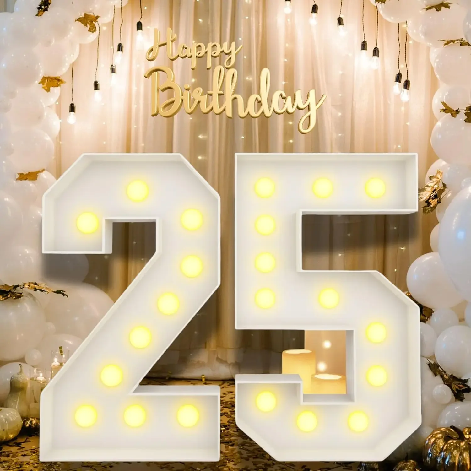 Świecące cyfry z białymi lampk – Light Up Letters Marquee recenzja i cena