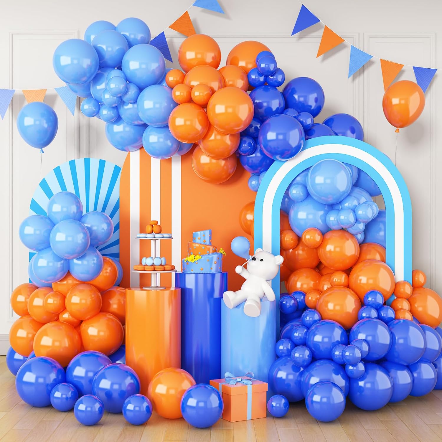 Pomarańczowo-niebieski łuk bal – Orange Lighting Decor recenzja i cena