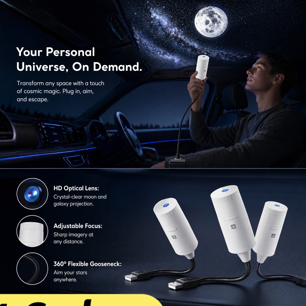 Mini Projektor Gwiazd Galaxy D – Star Projector Night recenzja i cena