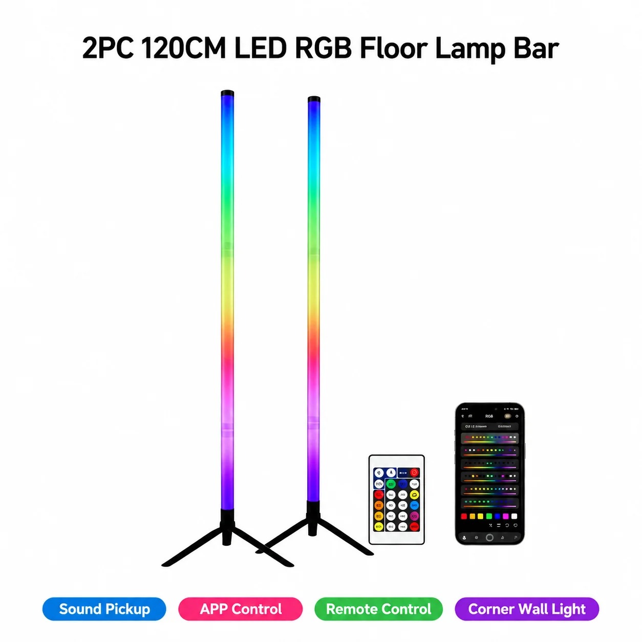 2 SZT. Lampa podłogowa RGB 120 – Home Lighting And Decor recenzja i cena
