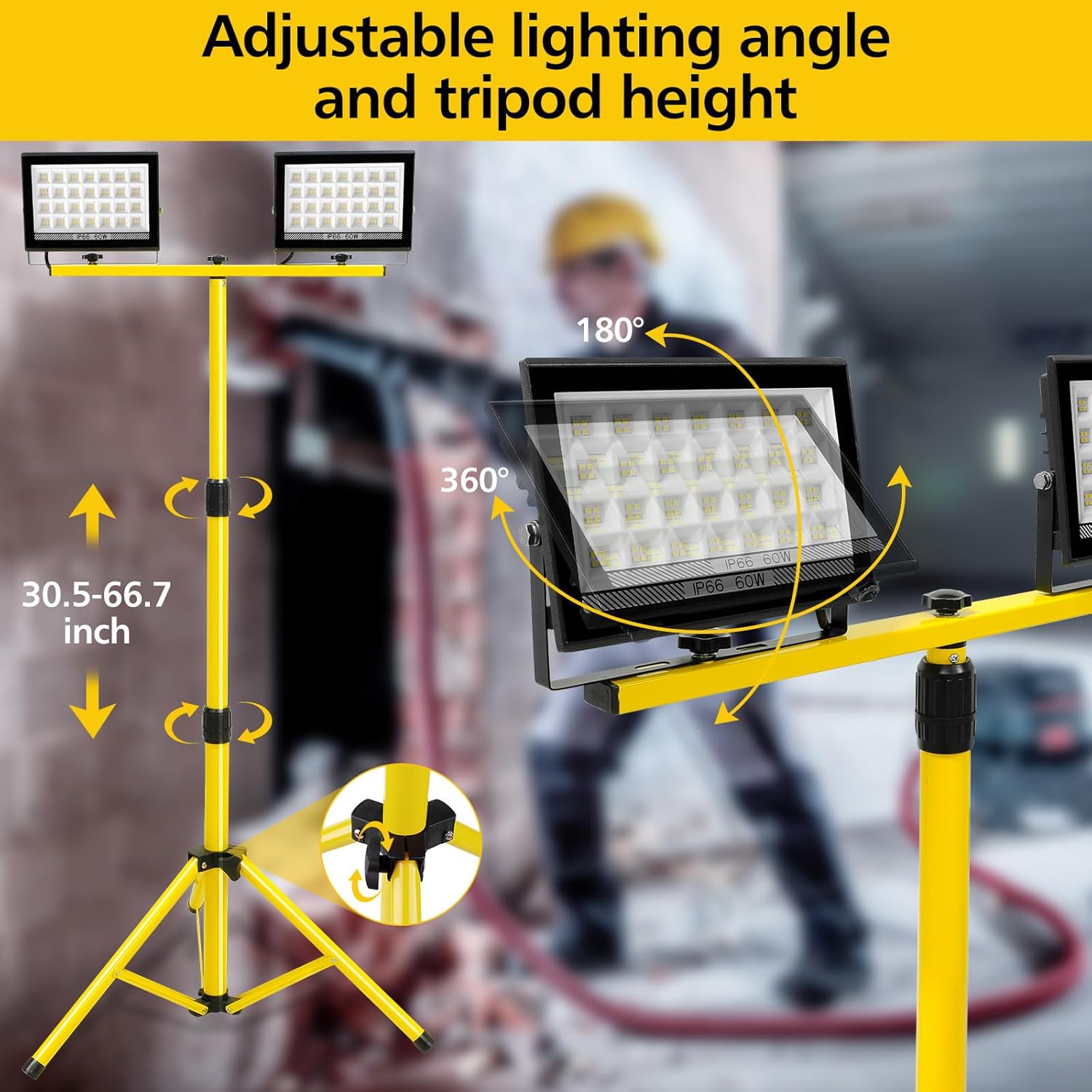 Lampa robocza LED ze statywem, – Floor Lamp Tripod recenzja i cena