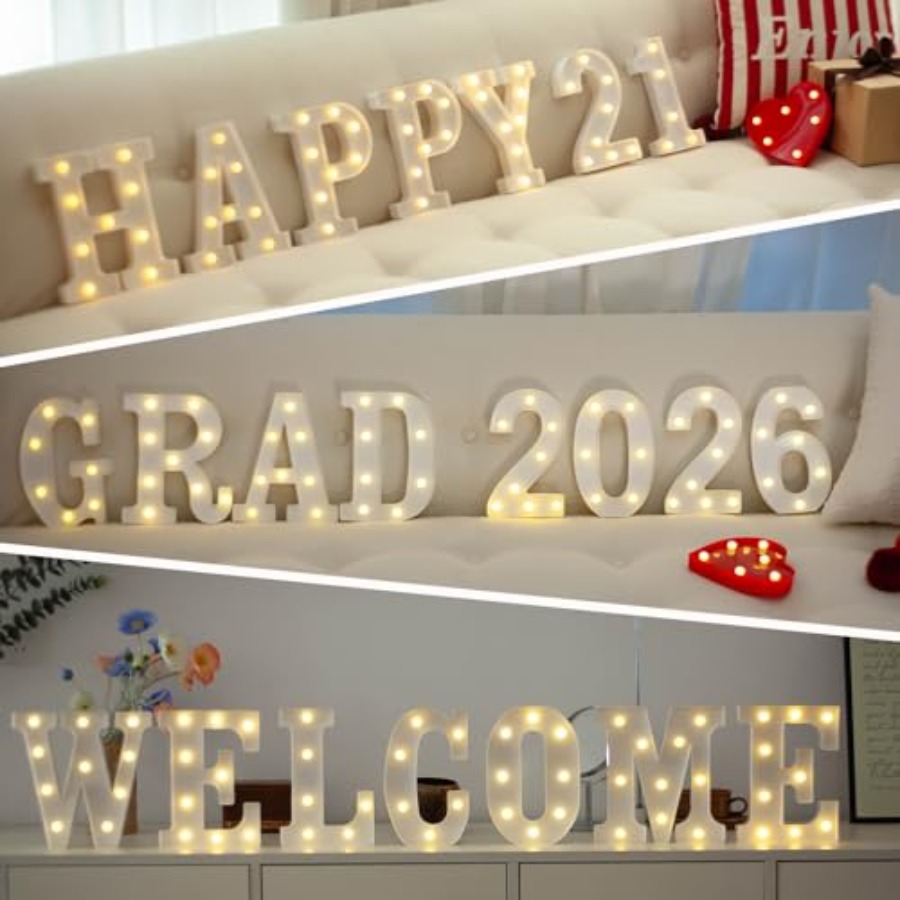 Cyfry LED do dekoracji, 0-9, p – Light Up Letters Marquee recenzja i cena